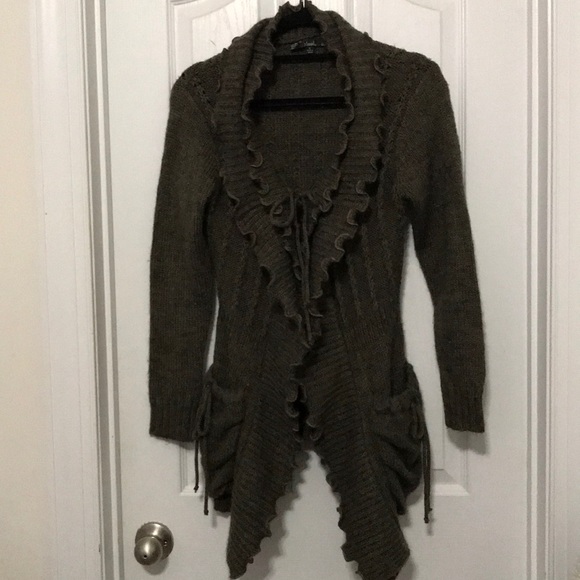 Slonl open front waterfall cardigan sweater Size Small Transitional - Picture 6 of 11
